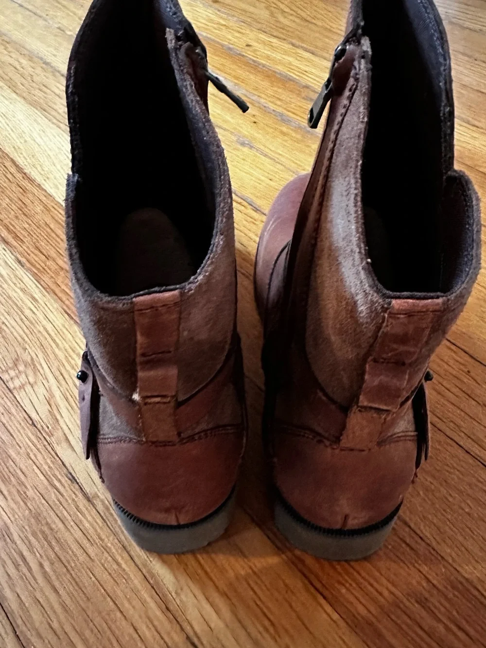 Teva De La Vina Brown Leather Zip Waterproof Boots
